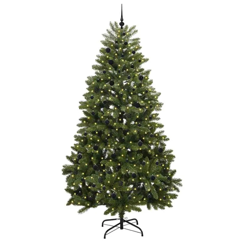 Dirbtinė Kalėdų eglutė su 300 LED Žalia 270 cm PVC ir metalas