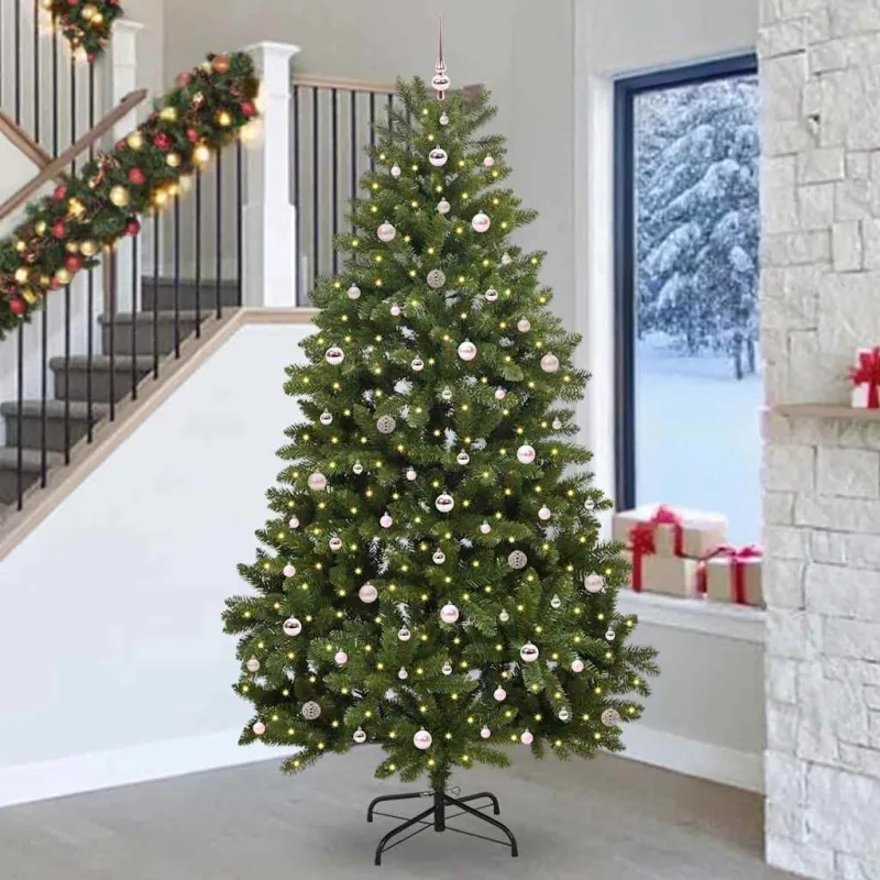 Dirbtinė Kalėdų eglutė su 300 LED Žalia 270 cm PVC ir metalas