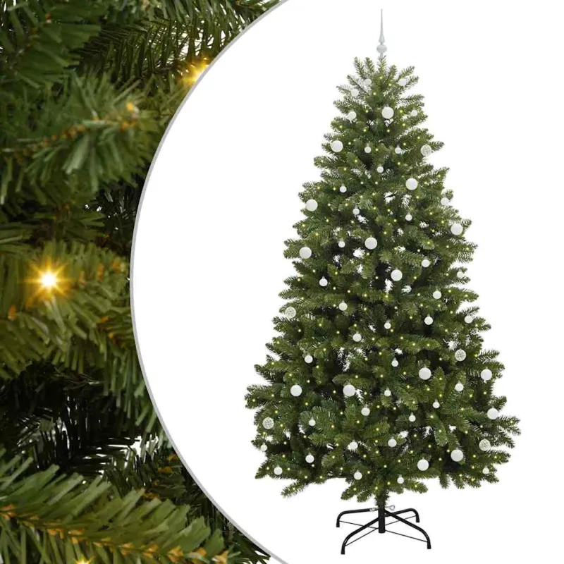 Dirbtinė Kalėdų eglutė su 300 LED Žalia 270 cm PVC ir metalas