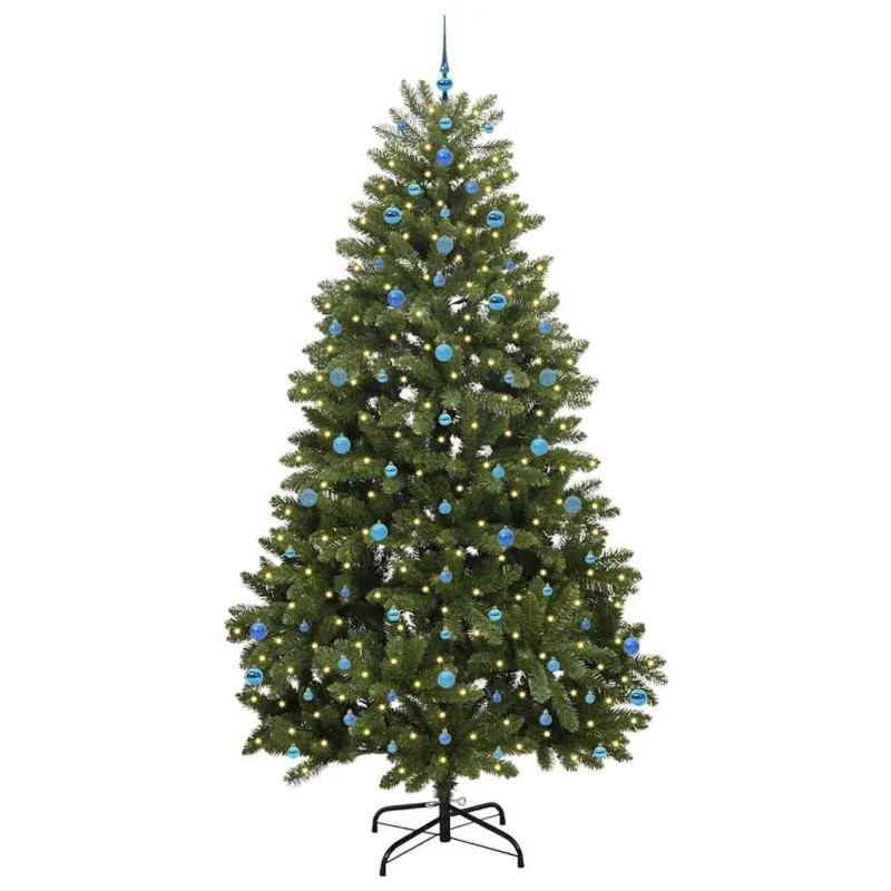 Dirbtinė Kalėdų eglutė su 300 LED Žalia 270 cm PVC ir metalas