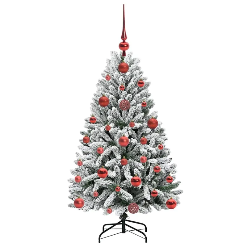 Dirbtinė Kalėdų eglutė Žalia ir balta 120 cm PVC ir metalas