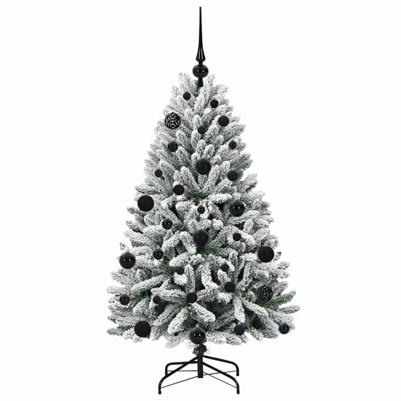 Dirbtinė Kalėdų eglutė Žalia ir balta 120 cm PVC ir metalas