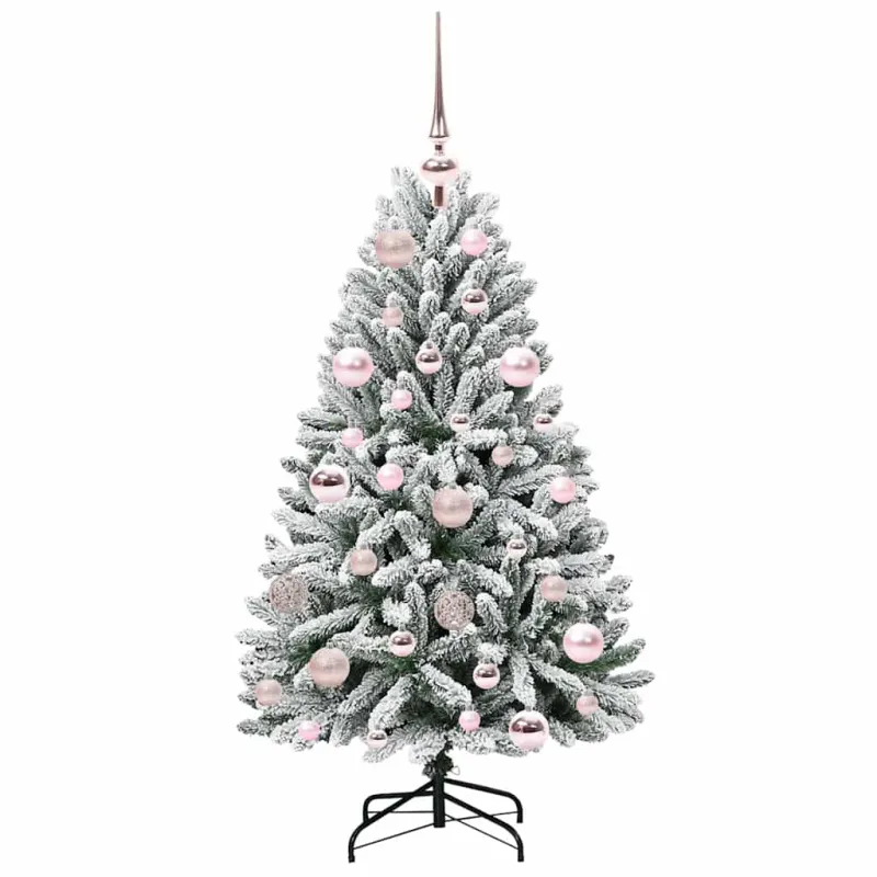 Dirbtinė Kalėdų eglutė Žalia ir balta 120 cm PVC ir metalas
