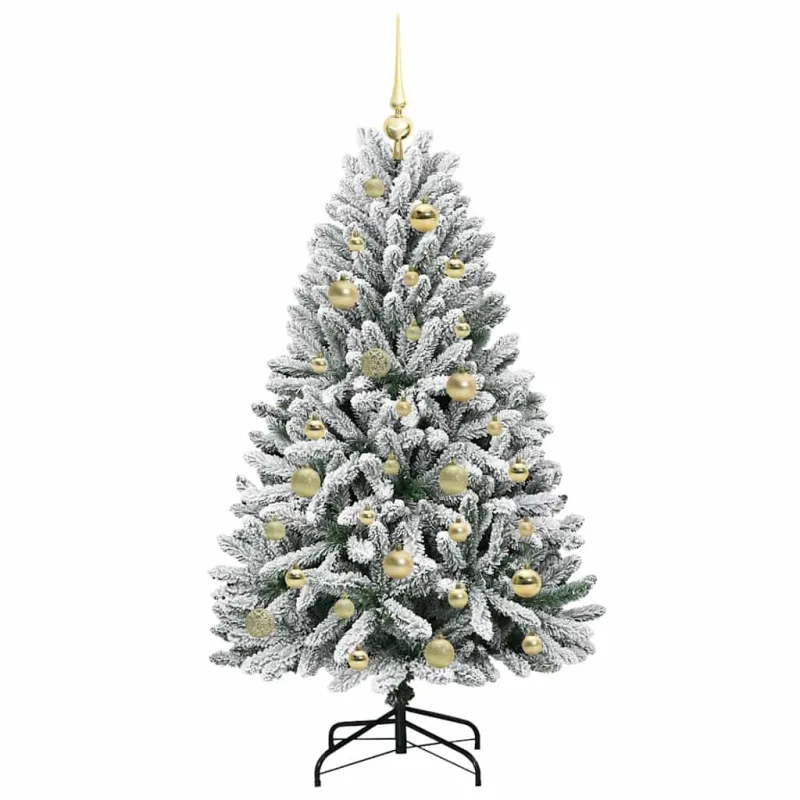 Dirbtinė Kalėdų eglutė Žalia ir balta 120 cm PVC ir metalas