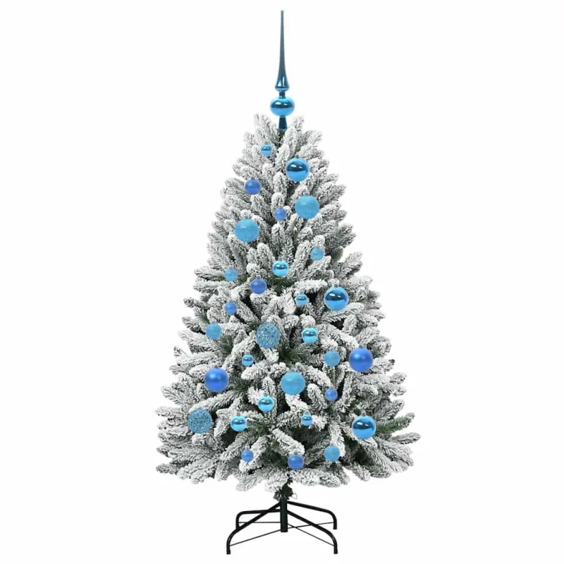 Dirbtinė Kalėdų eglutė Žalia ir balta 120 cm PVC ir metalas