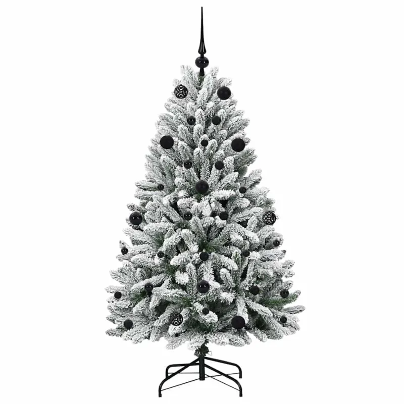 Dirbtinė Kalėdų eglutė Žalia ir balta 150 cm PVC ir metalas