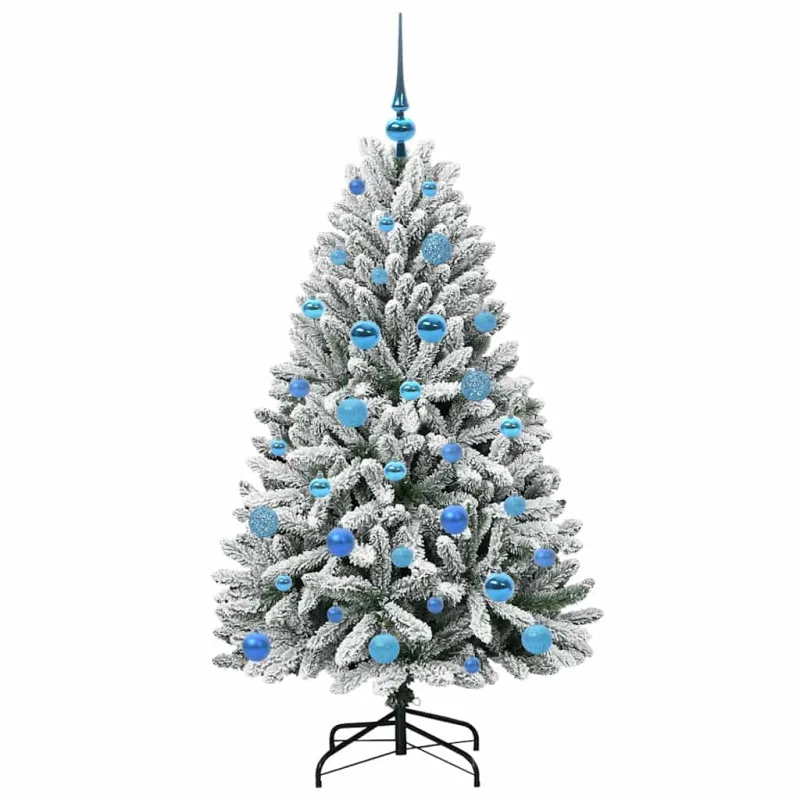 Dirbtinė Kalėdų eglutė Žalia ir balta 150 cm PVC ir metalas