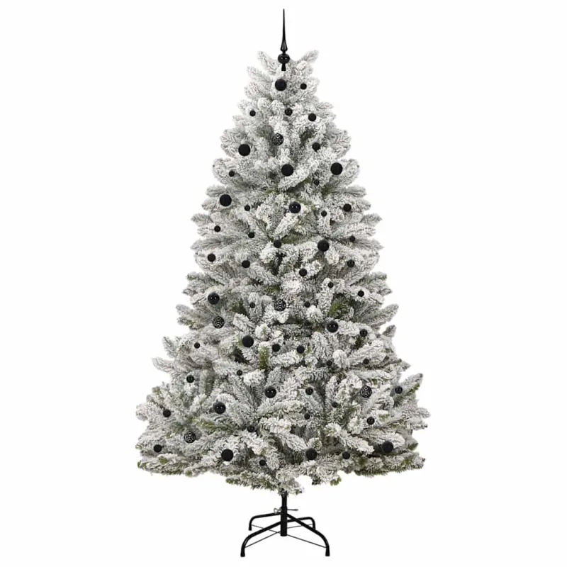 Dirbtinė Kalėdų eglutė Žalia ir balta 240 cm PVC ir metalas