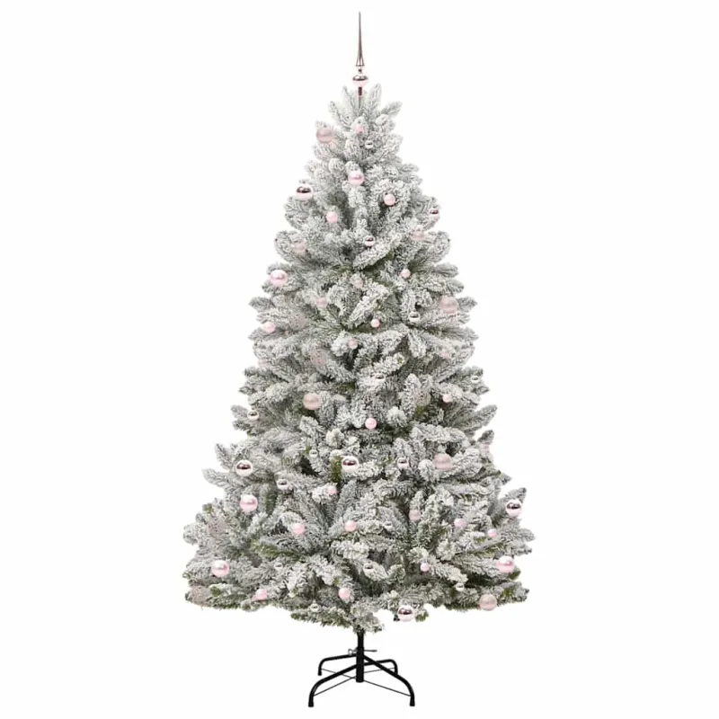 Dirbtinė Kalėdų eglutė Žalia ir balta 240 cm PVC ir metalas