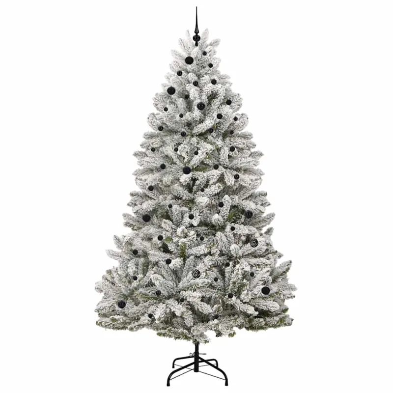 Dirbtinė Kalėdų eglutė Žalia ir balta 270 cm PVC ir metalas