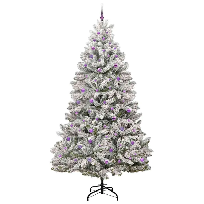 Dirbtinė Kalėdų eglutė Žalia ir balta 270 cm PVC ir metalas