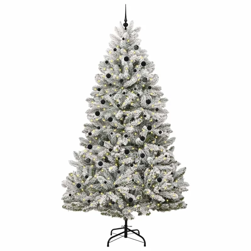 Dirbtinė Kalėdų eglutė Žalia ir balta 300 cm PVC ir metalas