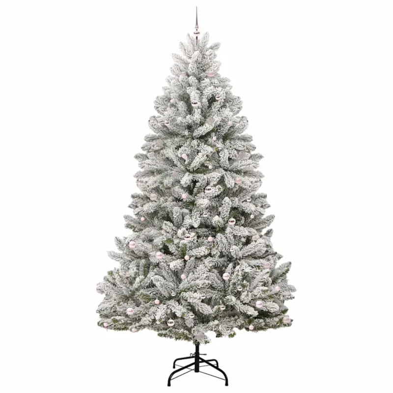 Dirbtinė Kalėdų eglutė Žalia ir balta 300 cm PVC ir metalas