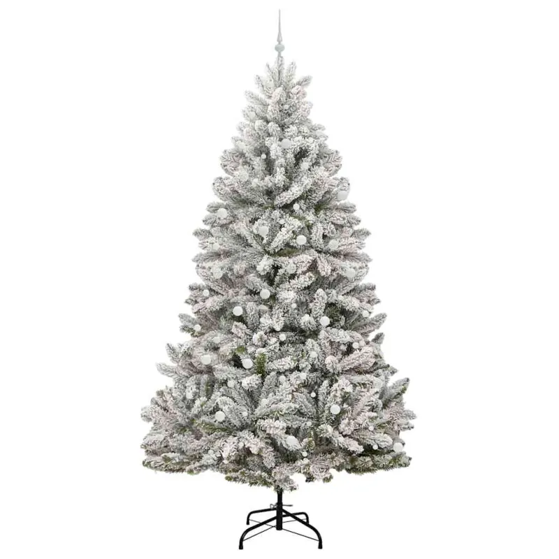 Dirbtinė Kalėdų eglutė Žalia ir balta 300 cm PVC ir metalas