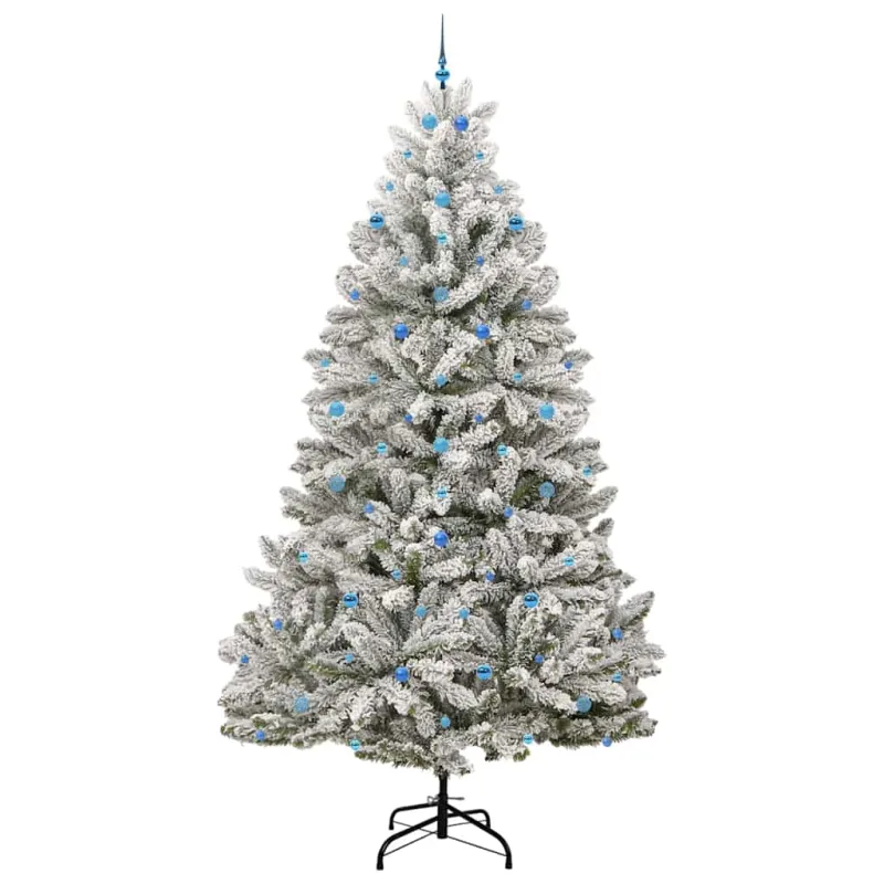Dirbtinė Kalėdų eglutė Žalia ir balta 300 cm PVC ir metalas