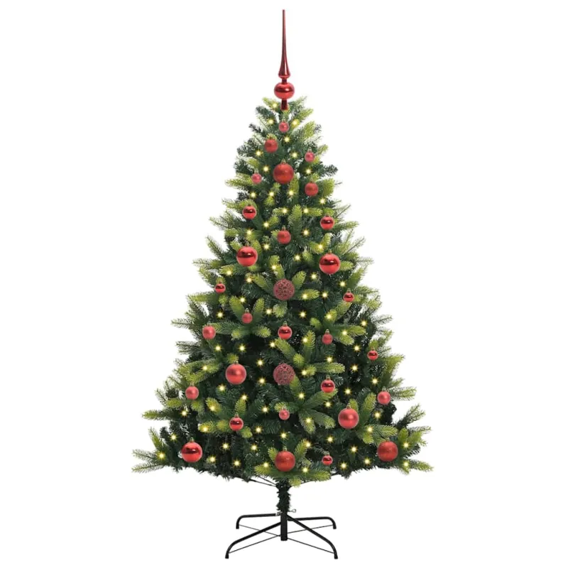 Dirbtinė sulankstoma Kalėdų eglutė su 150 LED lemputių 120 cm