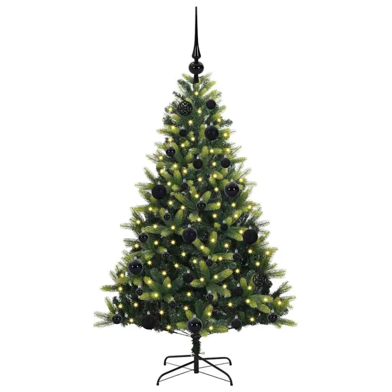 Dirbtinė sulankstoma Kalėdų eglutė su 150 LED lemputių 120 cm