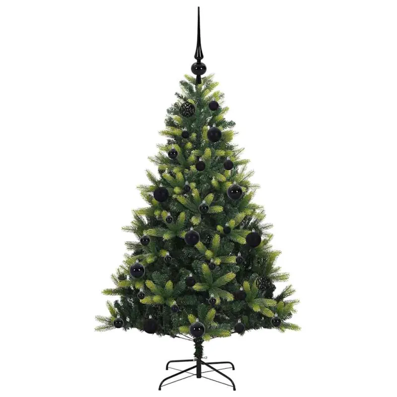 Dirbtinė sulankstoma Kalėdų eglutė su 150 LED lemputių 120 cm