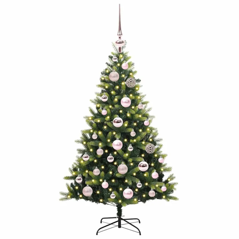 Dirbtinė sulankstoma Kalėdų eglutė su 150 LED lemputių 120 cm