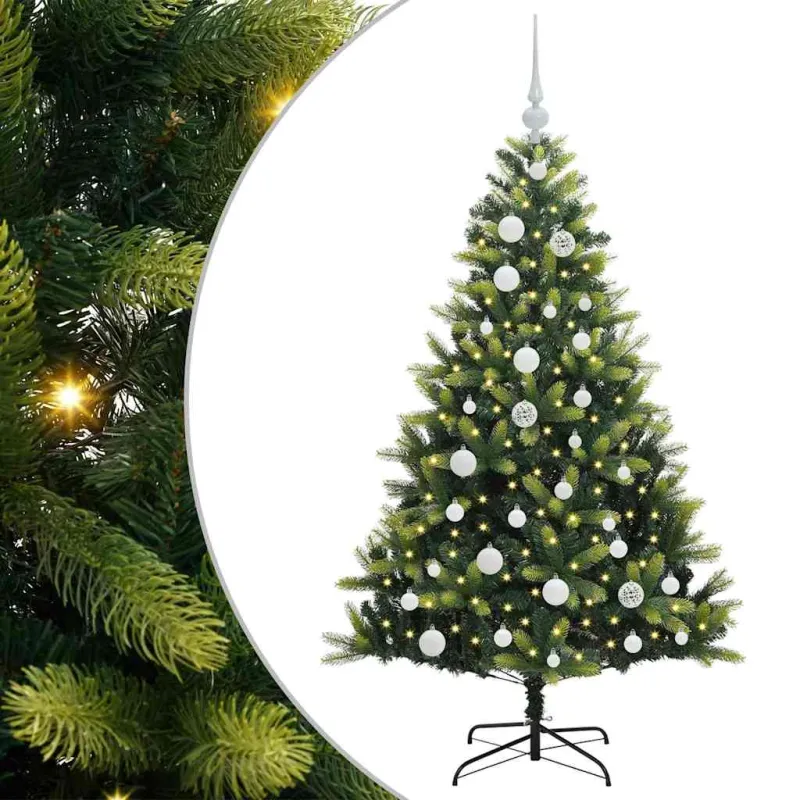 Dirbtinė sulankstoma Kalėdų eglutė su 150 LED lemputių 120 cm