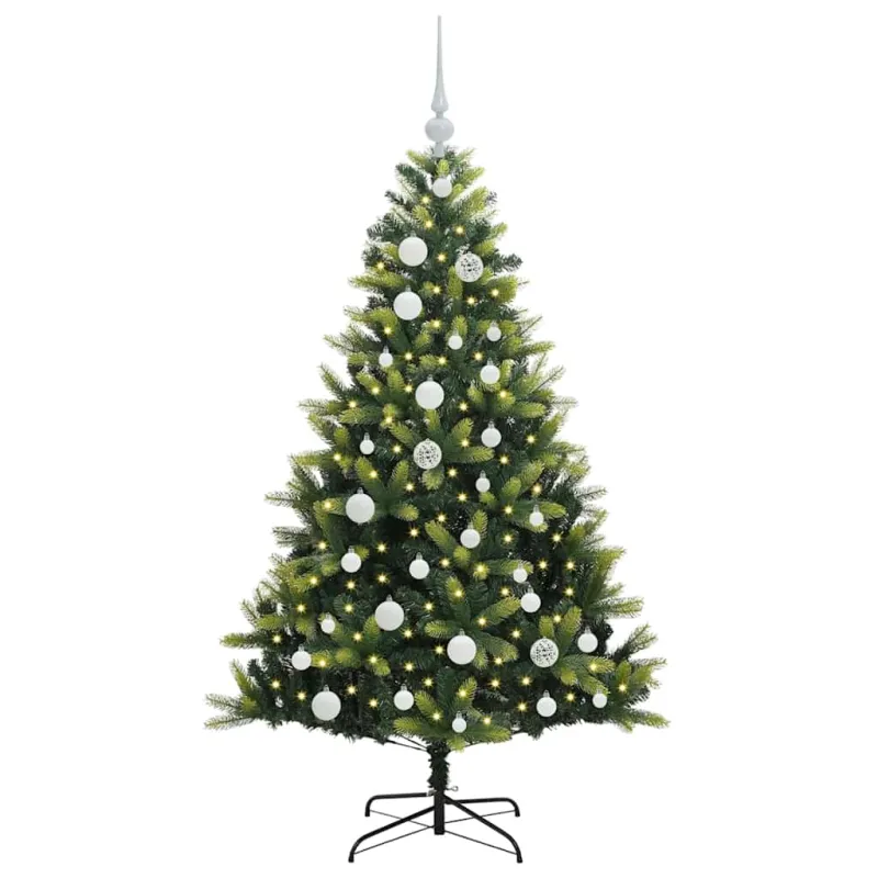 Dirbtinė sulankstoma Kalėdų eglutė su 150 LED lemputių 120 cm