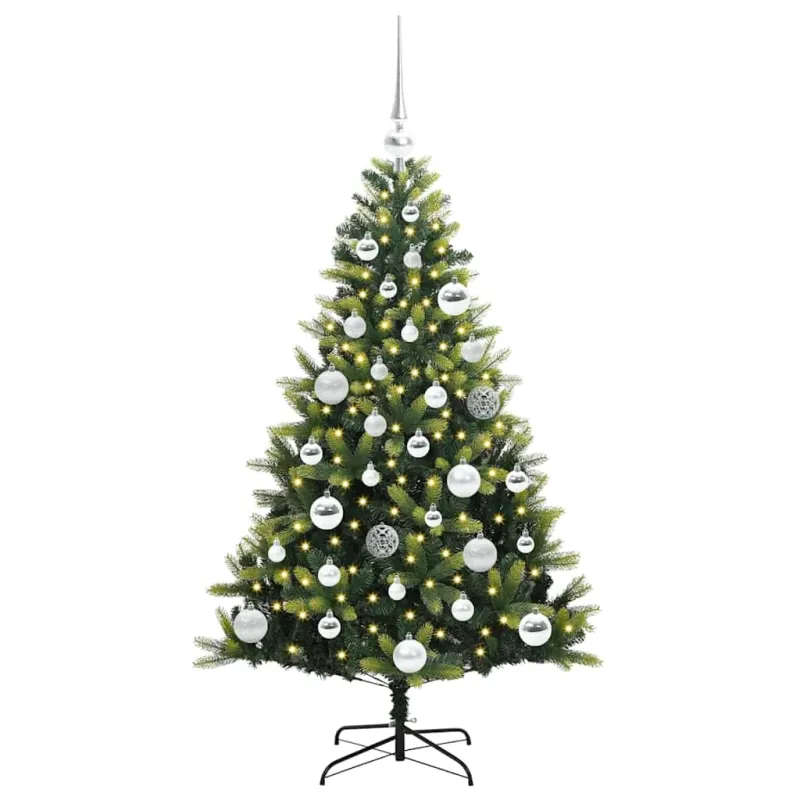 Dirbtinė sulankstoma Kalėdų eglutė su 150 LED lemputių 120 cm