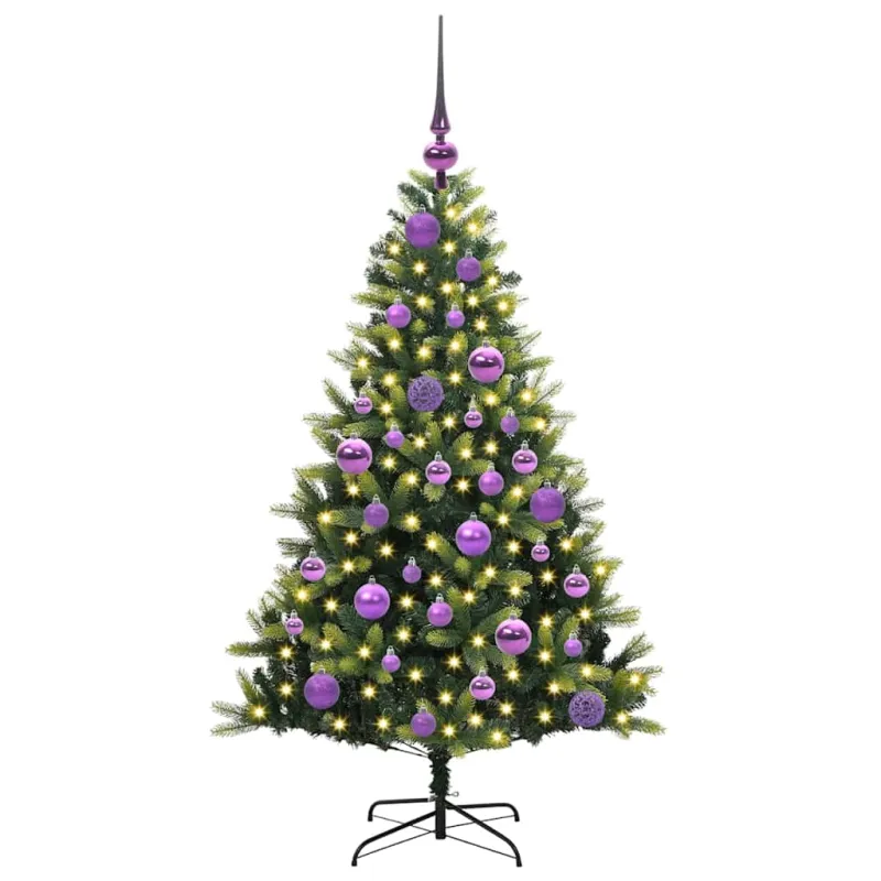 Dirbtinė sulankstoma Kalėdų eglutė su 150 LED lemputių 120 cm