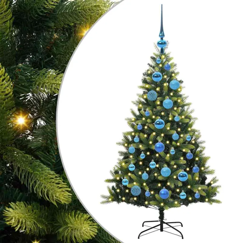 Dirbtinė sulankstoma Kalėdų eglutė su 150 LED lemputių 120 cm