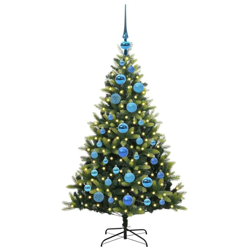Dirbtinė sulankstoma Kalėdų eglutė su 150 LED lemputių 120 cm