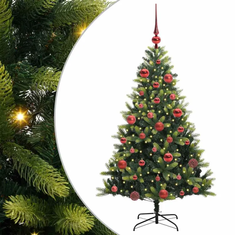 Dirbtinė sulankstoma Kalėdų eglutė su 150 LED lemputių 150 cm