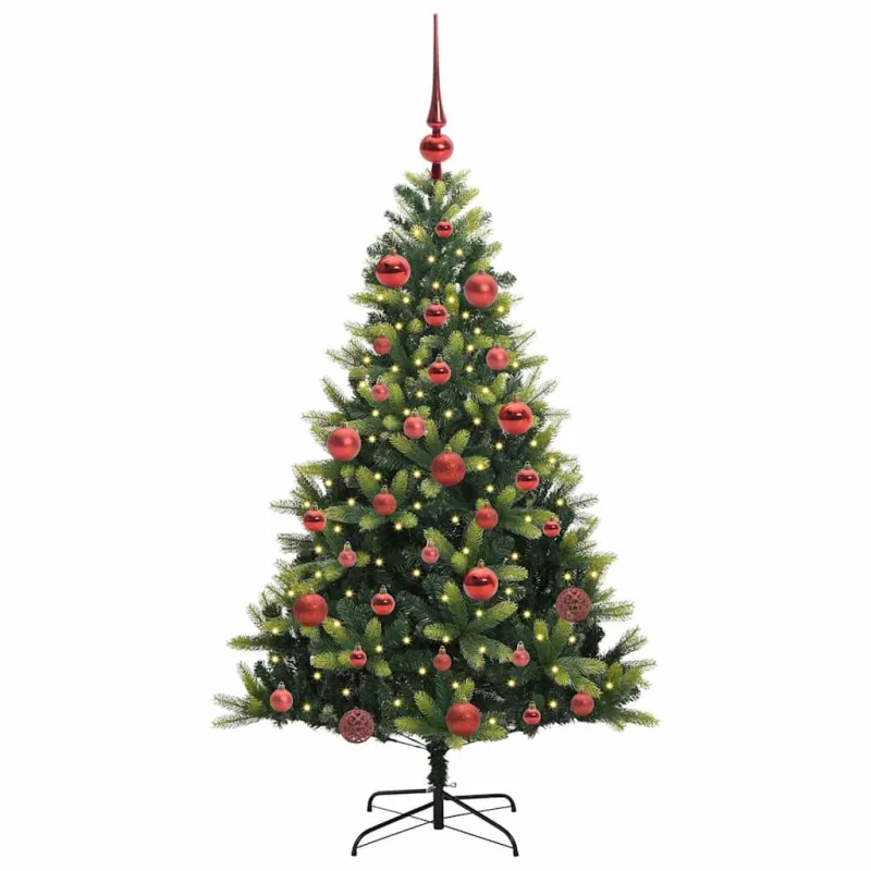 Dirbtinė sulankstoma Kalėdų eglutė su 150 LED lemputių 150 cm