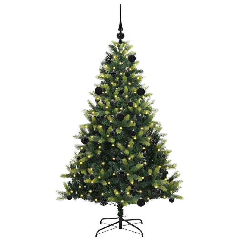 Dirbtinė sulankstoma Kalėdų eglutė su 150 LED lemputių 150 cm