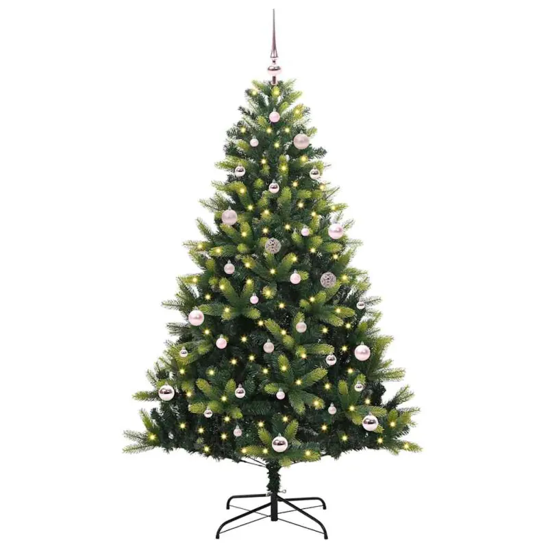 Dirbtinė sulankstoma Kalėdų eglutė su 150 LED lemputių 150 cm