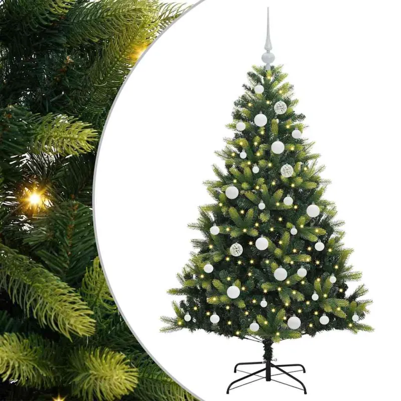 Dirbtinė sulankstoma Kalėdų eglutė su 150 LED lemputių 150 cm