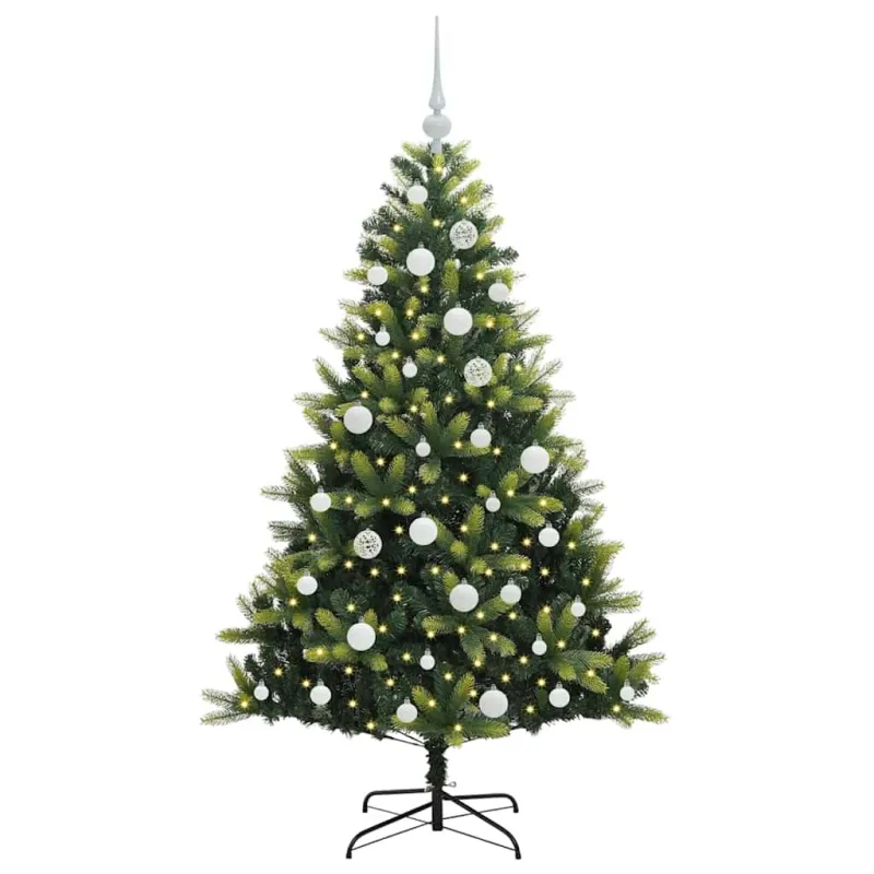 Dirbtinė sulankstoma Kalėdų eglutė su 150 LED lemputių 150 cm