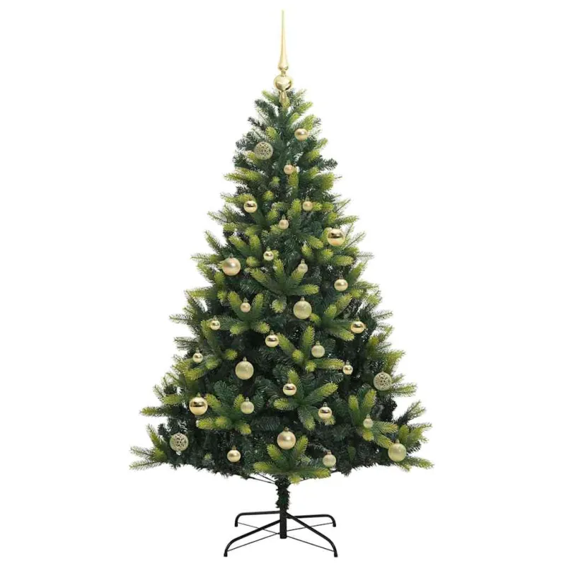 Dirbtinė sulankstoma Kalėdų eglutė su 150 LED lemputių 150 cm