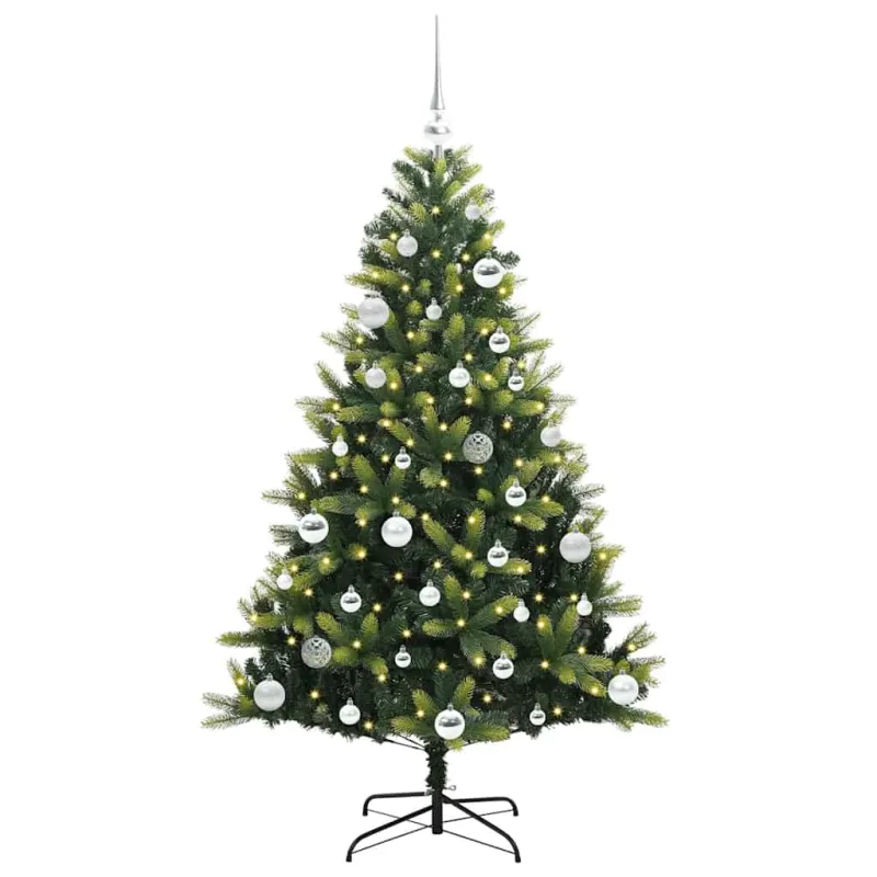Dirbtinė sulankstoma Kalėdų eglutė su 150 LED lemputių 150 cm
