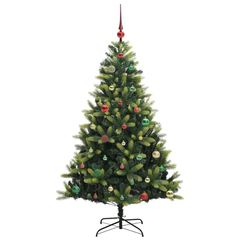 Dirbtinė sulankstoma Kalėdų eglutė su 150 LED lemputių 150 cm