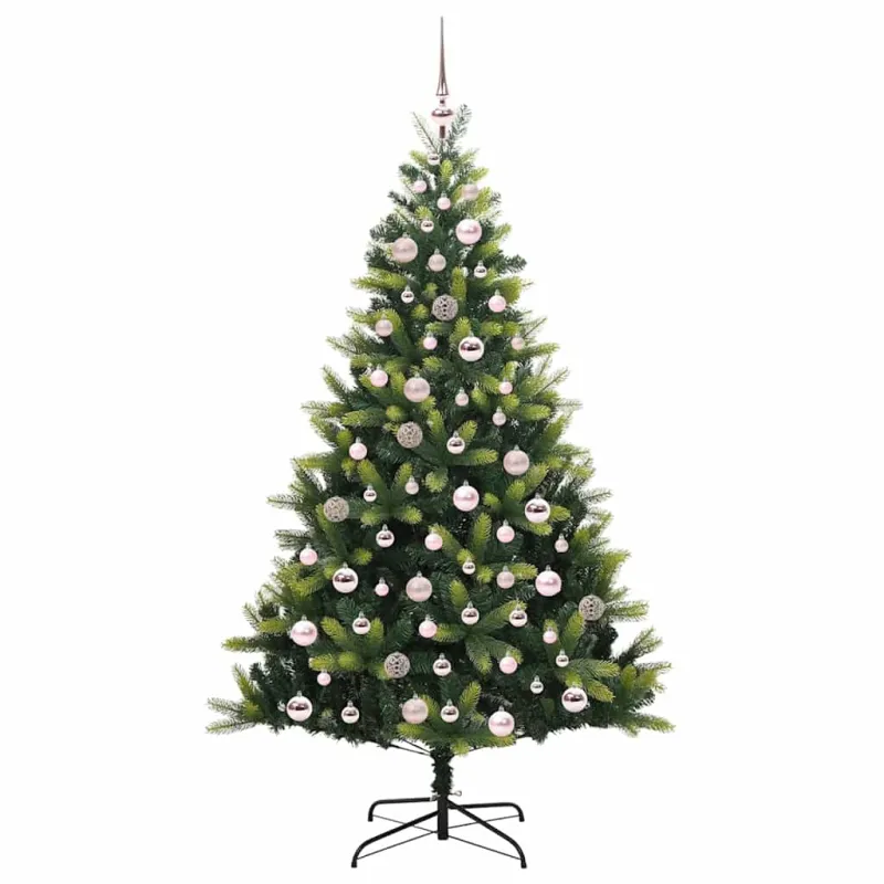 Dirbtinis sulankstomas Kalėdų medis su 300 LED Žalia 180 cm