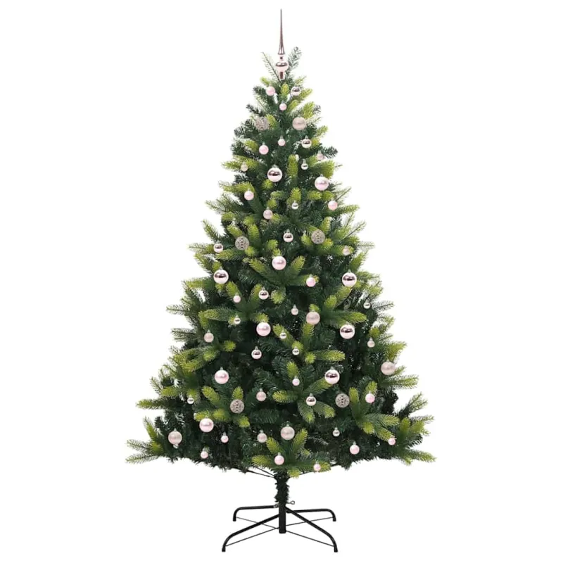 Dirbtinis sulankstomas Kalėdų medis su 300 LED Žalia 210 cm