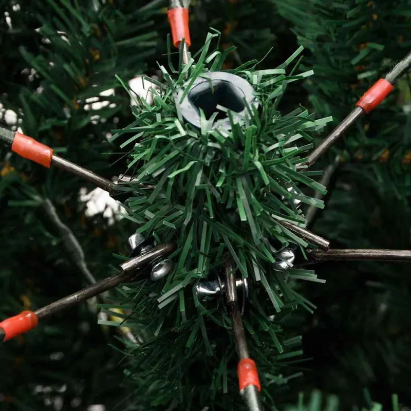 Dirbtinis sulankstomas Kalėdų medis su 300 LED Žalia 210 cm