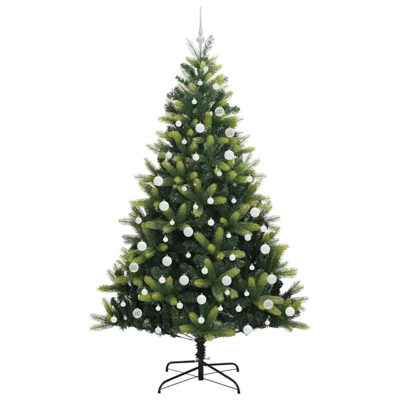 Dirbtinis sulankstomas Kalėdų medis su 300 LED Žalia 210 cm