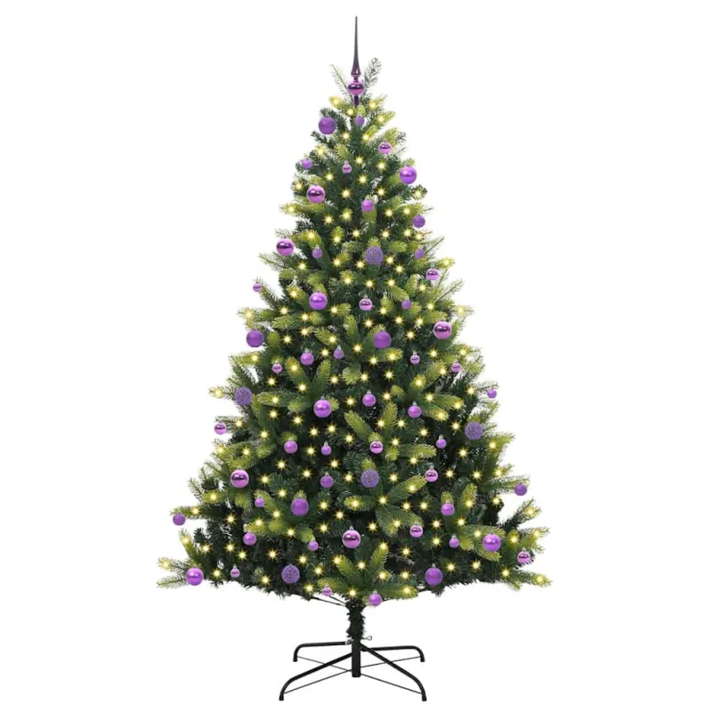 Dirbtinis sulankstomas Kalėdų medis su 300 LED Žalia 210 cm