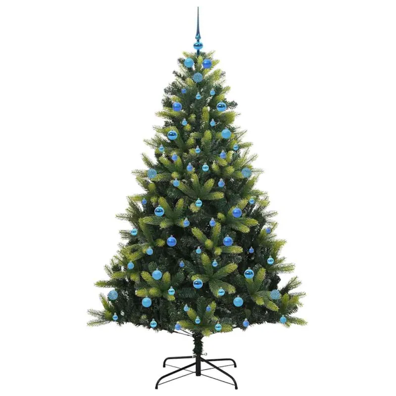 Dirbtinis sulankstomas Kalėdų medis su 300 LED Žalia 210 cm