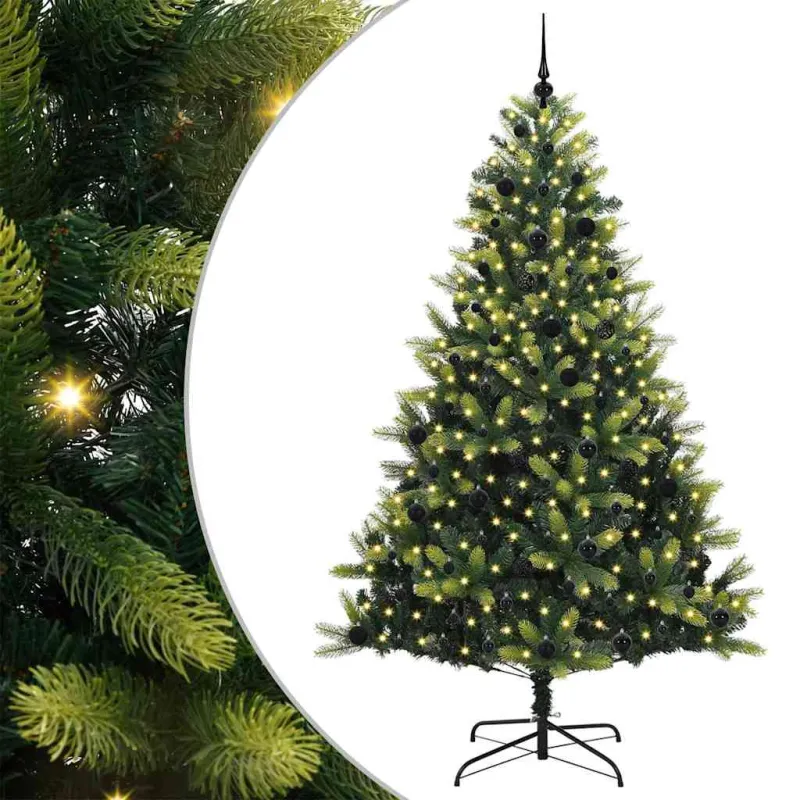 Dirbtinis sulankstomas Kalėdų medis su 300 LED Žalia 240 cm