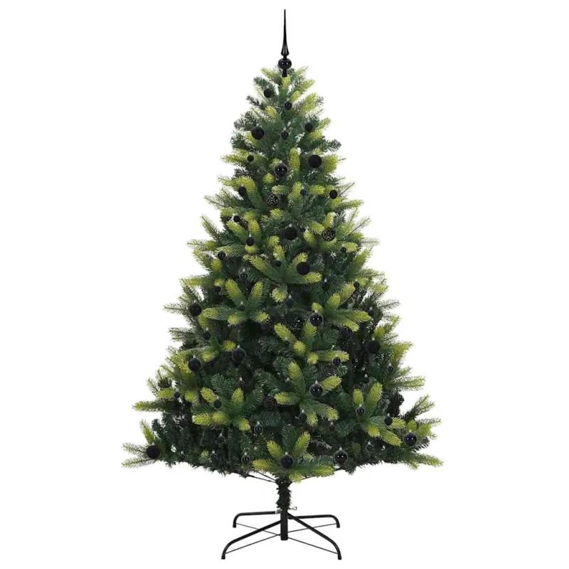 Dirbtinis sulankstomas Kalėdų medis su 300 LED Žalia 240 cm