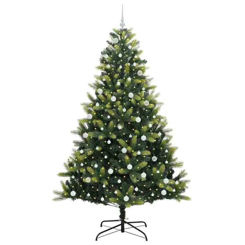 Dirbtinis sulankstomas Kalėdų medis su 300 LED Žalia 240 cm