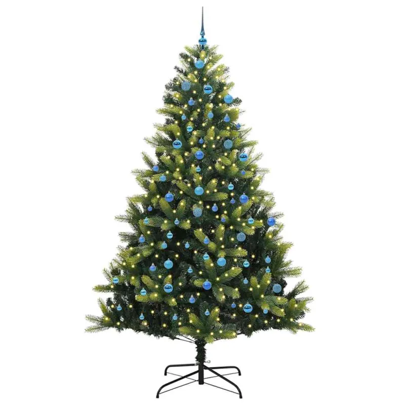 Dirbtinis sulankstomas Kalėdų medis su 300 LED Žalia 240 cm