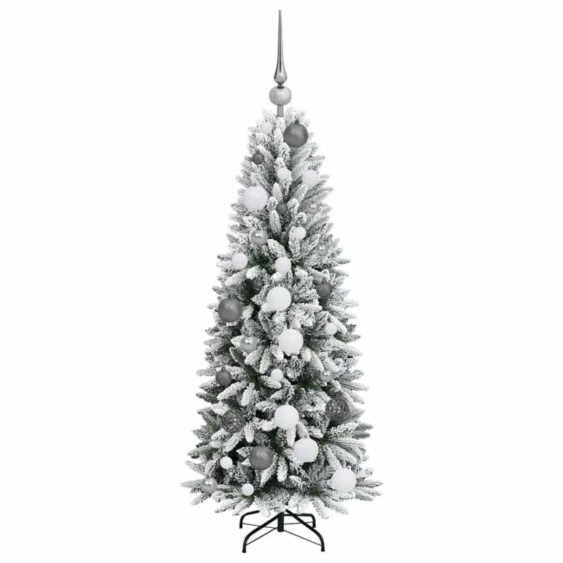 Dirbtinė Kalėdų eglutė su 150 LED s stovu Balta 120 cm