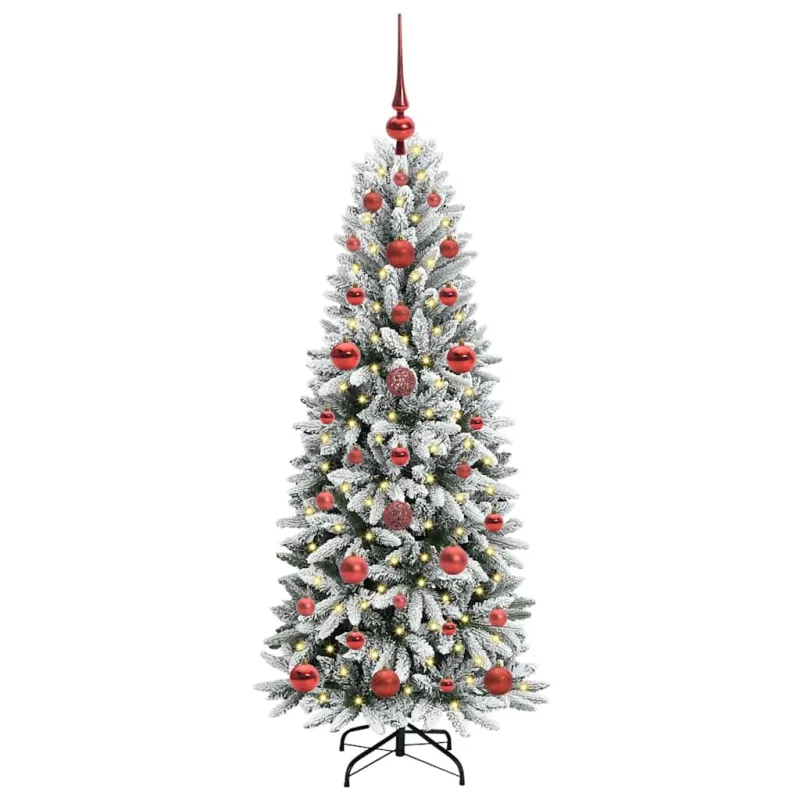 Dirbtinė Kalėdų eglutė su 150 LED s stovu Balta 120 cm